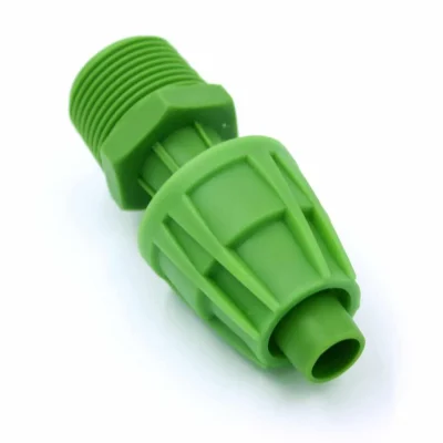 Adattatore portagomma Floraflex 16 mm con filetto maschio 3/4 verde per irrigazione idroponica