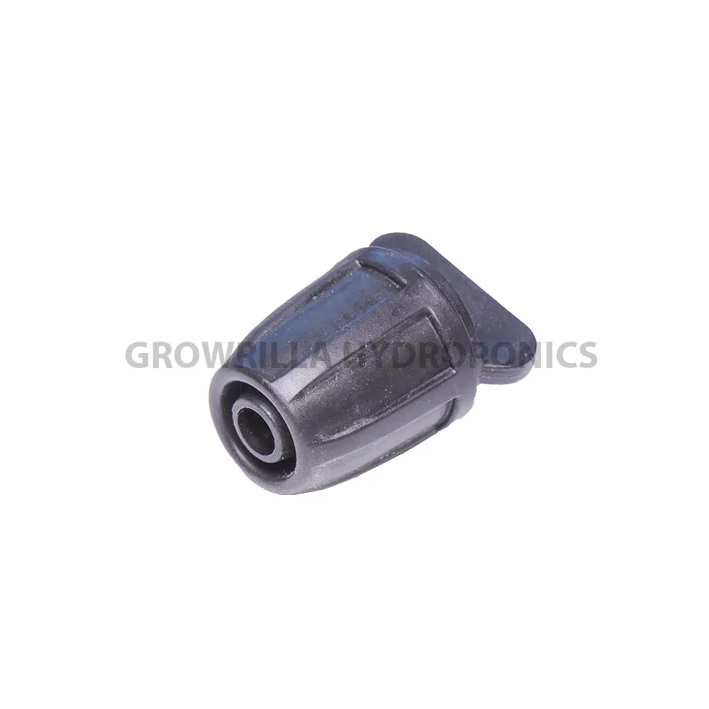 Tappo portagomma 12 mm con ghiera in plastica per chiusura raccordi idroponica e acquaponica