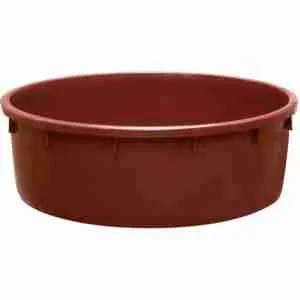 Mastello enologia HDPE 80x30 cm capacità 110 L colore vinaccia vasca bassa per Grow Bed acquaponica