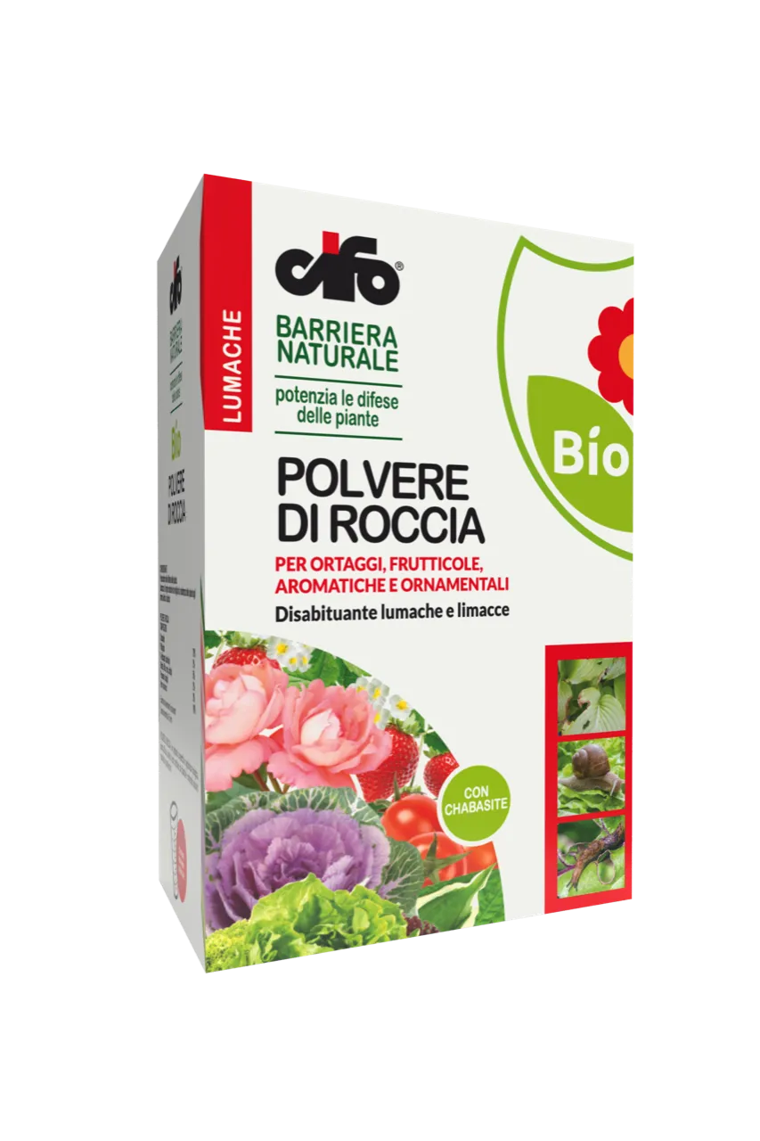 Cifo polvere di roccia anti-lumache e limacce 1.2 kg trattamento naturale piante orticole