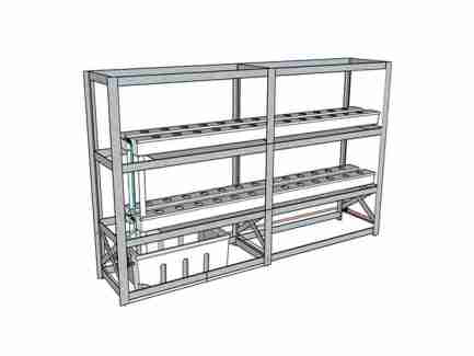 KIT idroponica Vertical Farm 40 Indoorline panoramica completa kit NFT verticale per indoor
