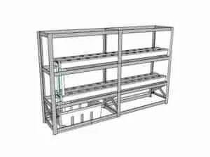 KIT idroponica Vertical Farm 40 Indoorline panoramica completa kit NFT verticale per indoor