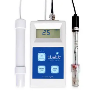 Bluelab Combo Meter portatile con sonda pH e sonda EC/temperatura per soluzione nutritiva idroponica e acquaponica