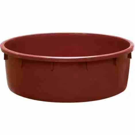 Mastello enologia HDPE 80x30 cm capacità 110 L colore vinaccia vasca bassa per Grow Bed acquaponica