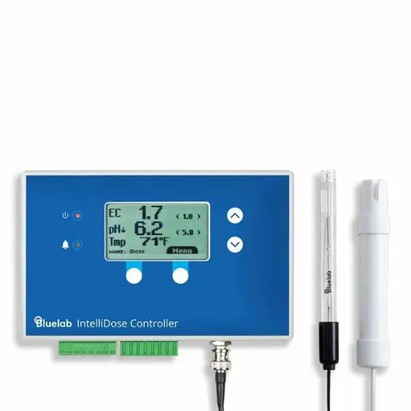 Bluelab IntelliDose Controller, sistema automatico di dosaggio pH ed EC multi-canale per idroponica professionale