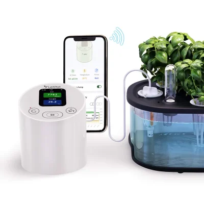 LetPot EC Meter con app smartphone: misuratore di conducibilita e temperatura per acqua di sistemi idroponici domestici