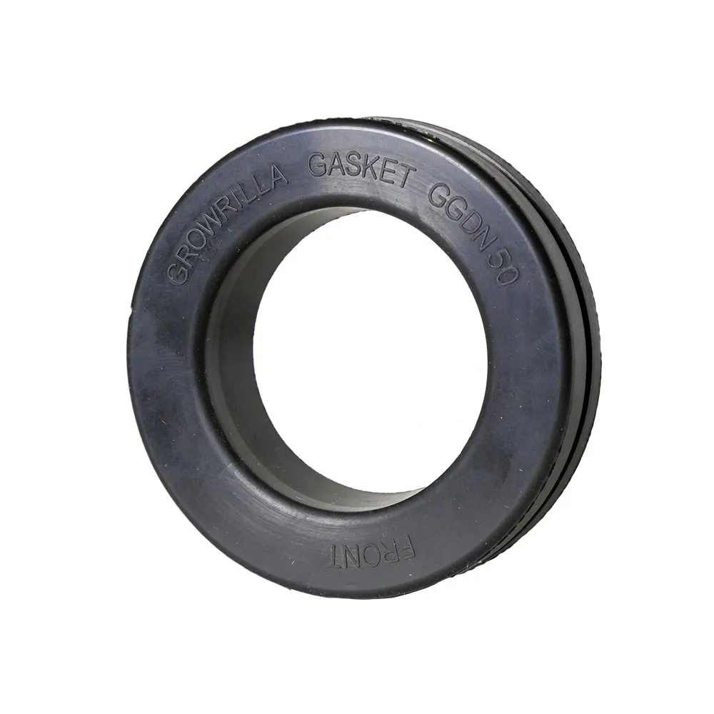 Guarnizione gasket Growrilla 50 mm in gomma nera per innesto tubi PVC idroponica e acquaponica
