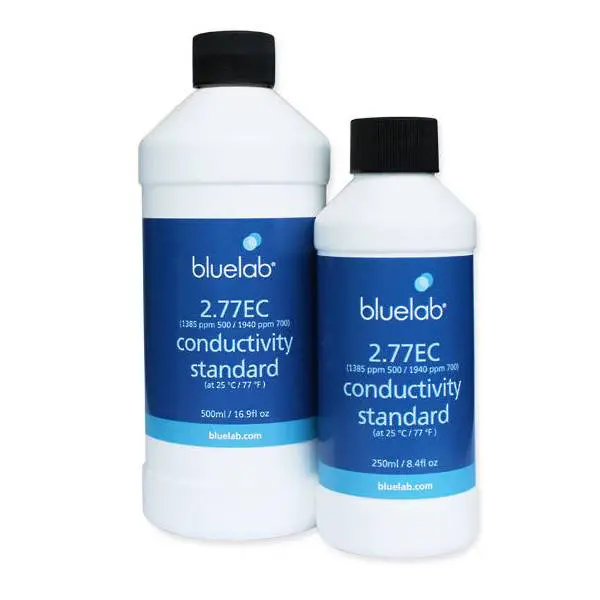 Bluelab Conductivity Standard EC 2.77 mS/cm 250 ml, soluzione di calibrazione per misuratori EC in idroponica