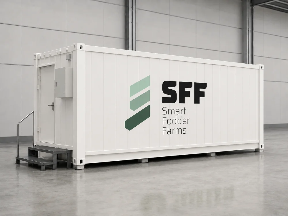 Container per coltivazione idroponica di foraggio