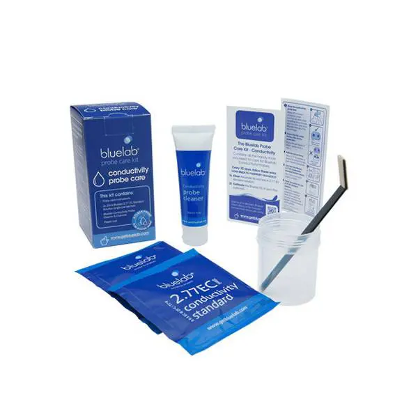 Bluelab Probe Care Kit Conducibilità EC con soluzione standard 2.77 e soluzione di pulizia per sonde EC Bluelab