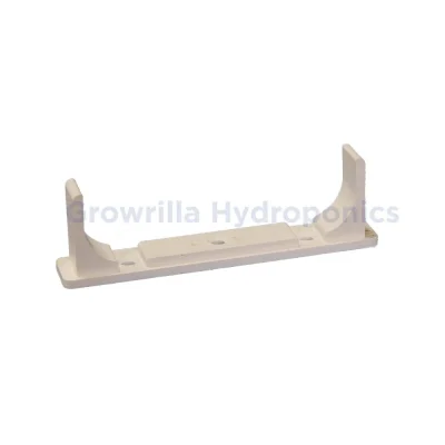 Staffa di supporto canalina NFT 100x80 mm Growrilla in PVC bianco a forma di U