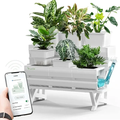 Smart Planter Pots: vaso idroponico tecnologico smart con app, design moderno per orto in casa
