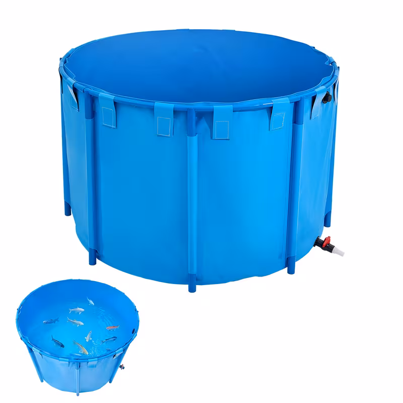 Vasca per Pesci 1700 L – Vasca Koi in PVC con Telaio per Acquaponica