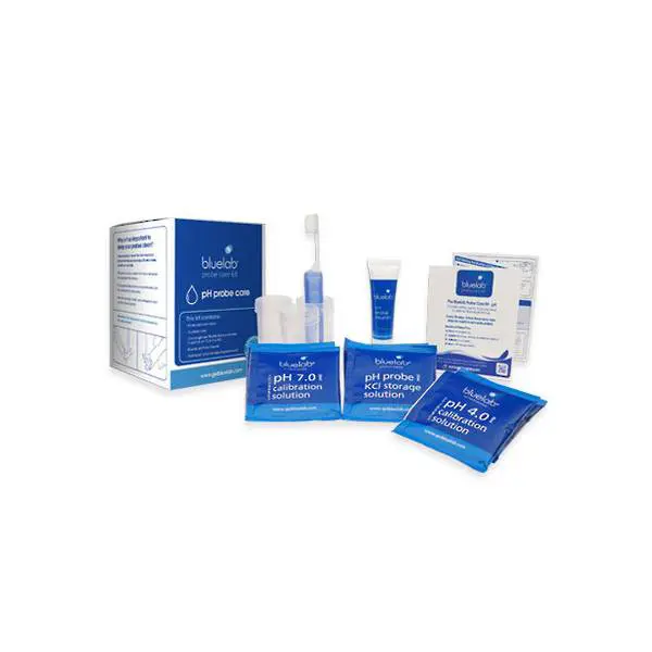 Bluelab Probe Care Kit per sonda pH con soluzioni di calibrazione pH 4.0, pH 7.0 e KCl di conservazione