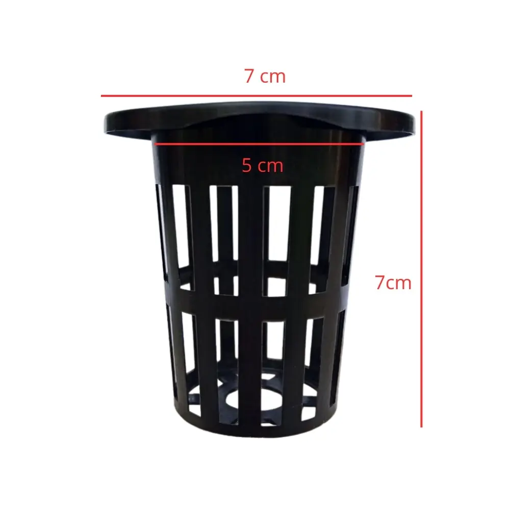 Vaso a Rete per Idroponica 5 x 7 cm – per NFT e Propagazione