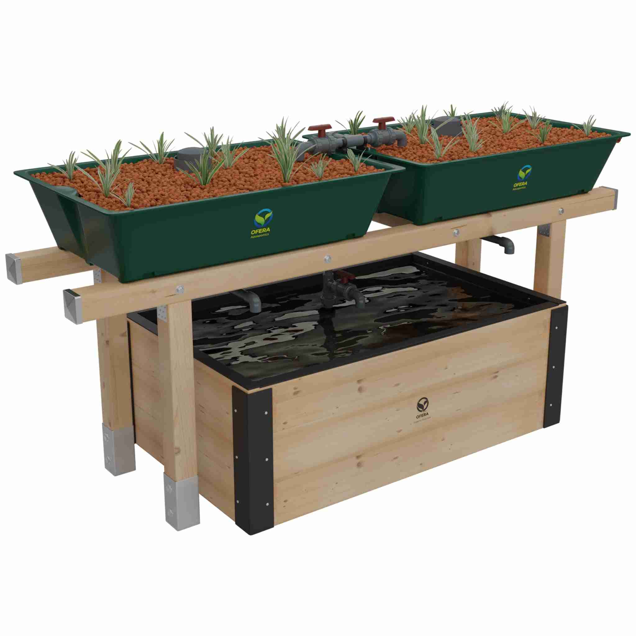 Ofera Cycle Garden 2X sistema acquaponica modulare per giardino home growing fuori suolo
