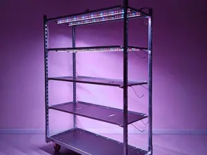 FlyTech LED DC 2 lampade per ripiano: barra LED per coltivazione microgreens e propagazione piante
